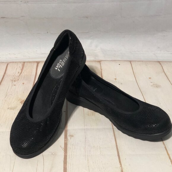 VANELi SPORT WOMEN'S SUEDE SHIMMERY BLACK PATTERN SLIP ON SHOES COMFORT SIZE 7.5 - Picture 7 of 13